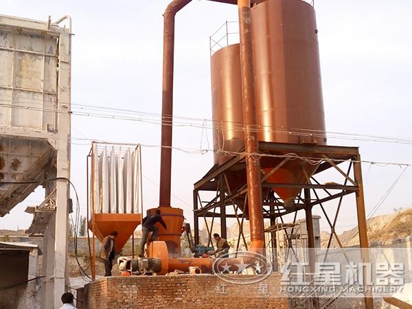 方解石磨粉加工生產(chǎn)現(xiàn)場