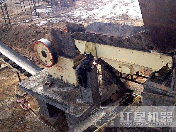 海綠石碎石生產(chǎn)線現(xiàn)場