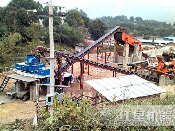 大理石破碎生產(chǎn)線現(xiàn)場