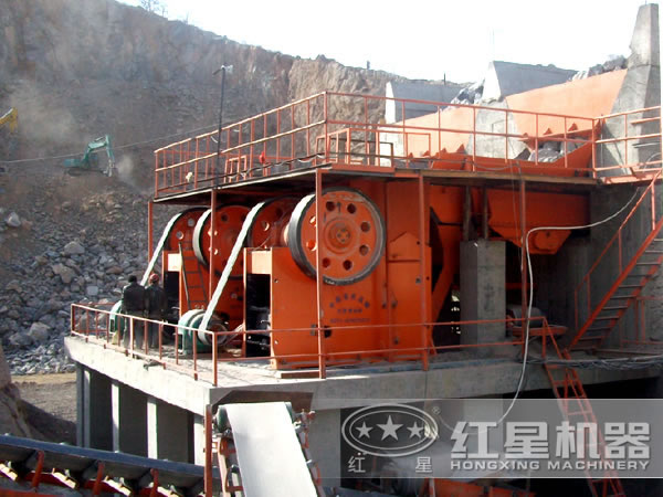 石灰石被加工的現場