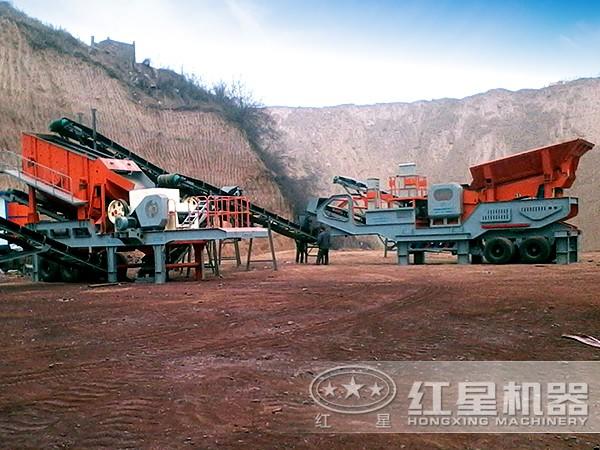 鵝卵石移動式破碎機