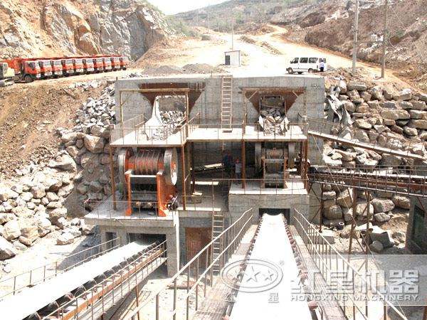 石子碎石生產(chǎn)線現(xiàn)場