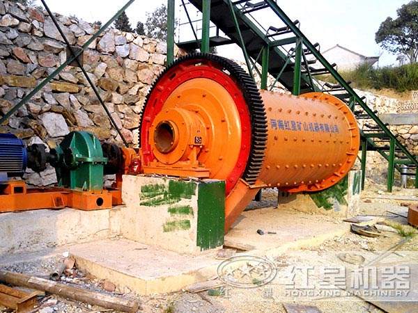 棒磨式制砂機(jī)作業(yè)現(xiàn)場