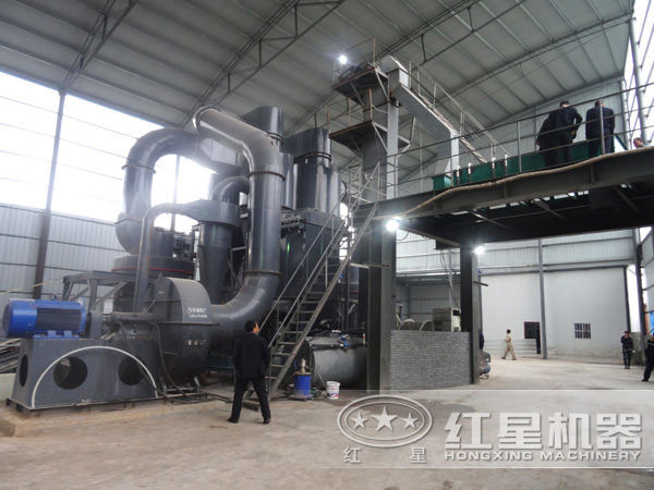 方解石磨粉生產線現場