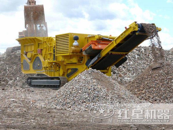 移動式破碎機處理建筑垃圾