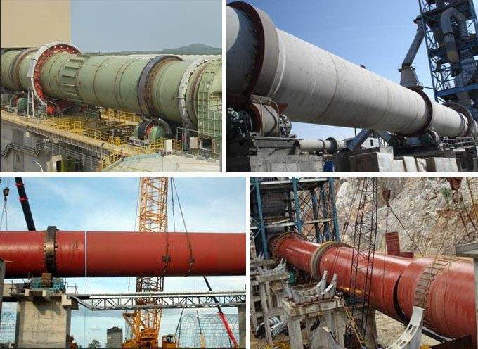 不同型號(hào)回轉(zhuǎn)窯作業(yè)現(xiàn)場(chǎng)