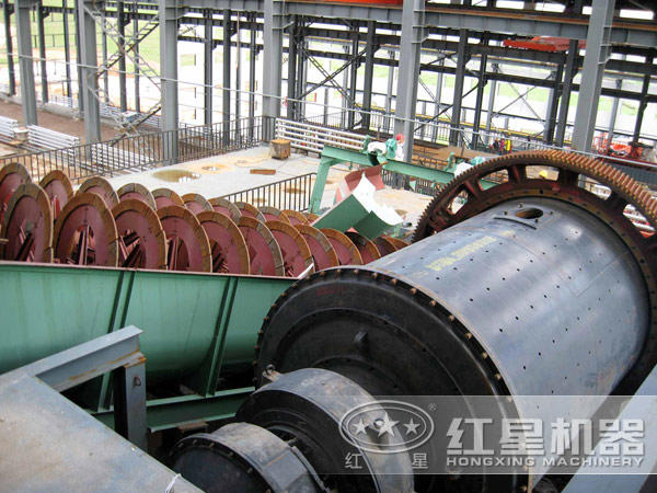 球磨機(jī)作業(yè)現(xiàn)場圖