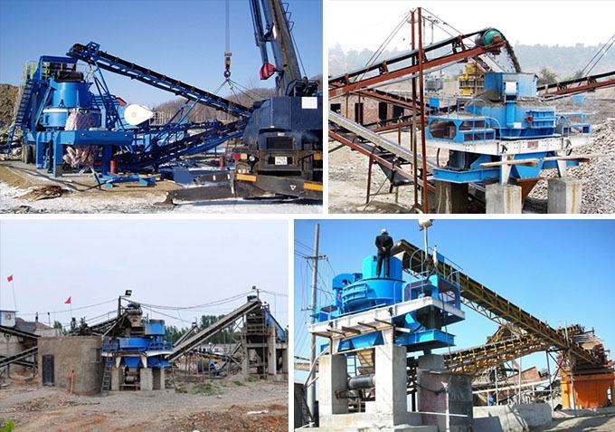 沖擊式碎石機(jī)作業(yè)現(xiàn)場(chǎng)