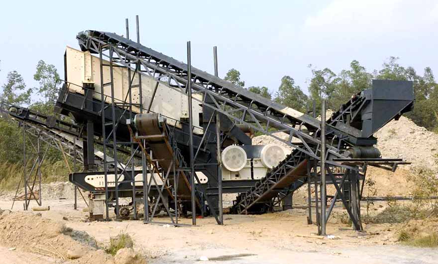 湖北日產(chǎn)2000噸石子移動(dòng)破碎生產(chǎn)線