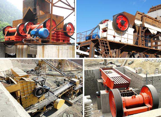 顎式破碎機(jī)作業(yè)現(xiàn)場拼圖