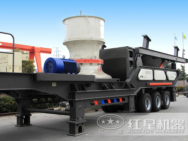 車載式打石機(jī)和圓錐破碎機(jī)搭配圖