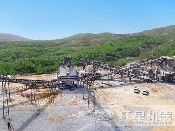 紅星為河北某客戶配置的環(huán)保石子破碎生產線
