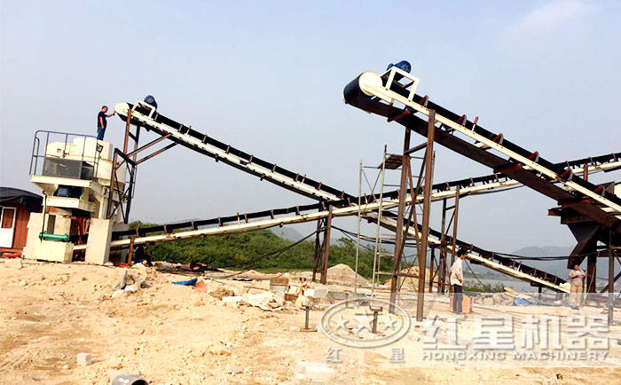 紅星制砂生產(chǎn)線安裝現(xiàn)場