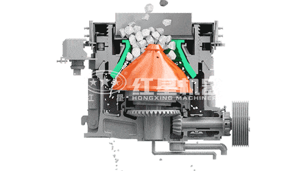 PYD2200圓錐破碎機(jī)破碎原理