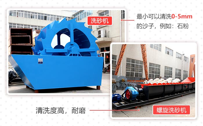 輪斗式洗砂機(jī)和螺旋洗砂機(jī)