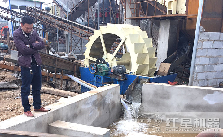 洗砂機洗沙現(xiàn)場