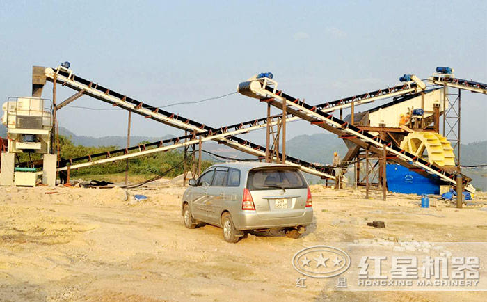 石灰?guī)r洗砂機現(xiàn)場