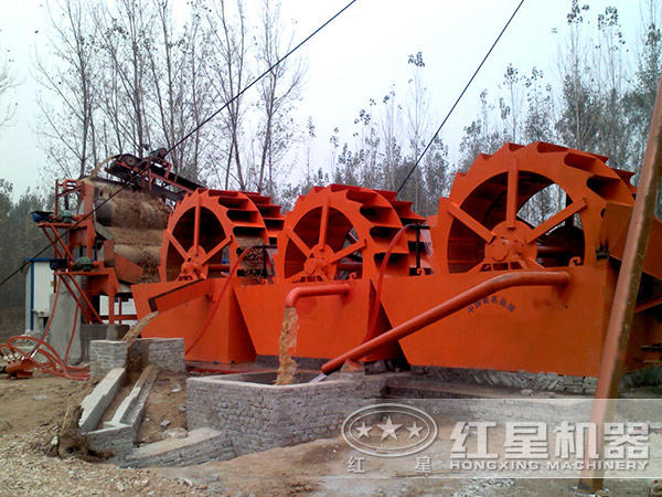 洗砂機洗沙現(xiàn)場