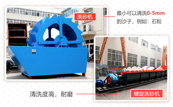 不同型號的洗砂機