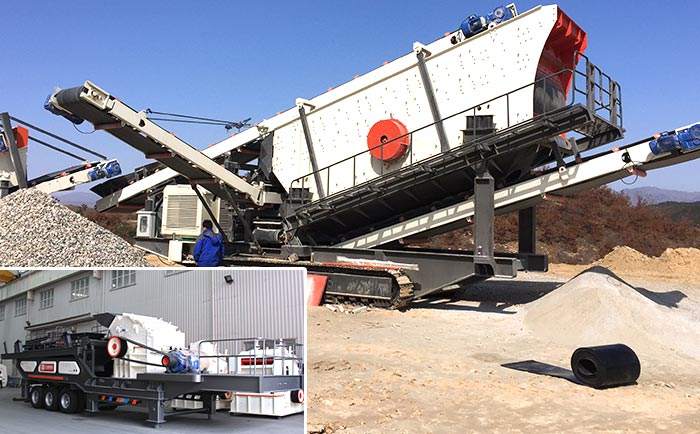 車載移動(dòng)碎石機(jī)+細(xì)碎機(jī)