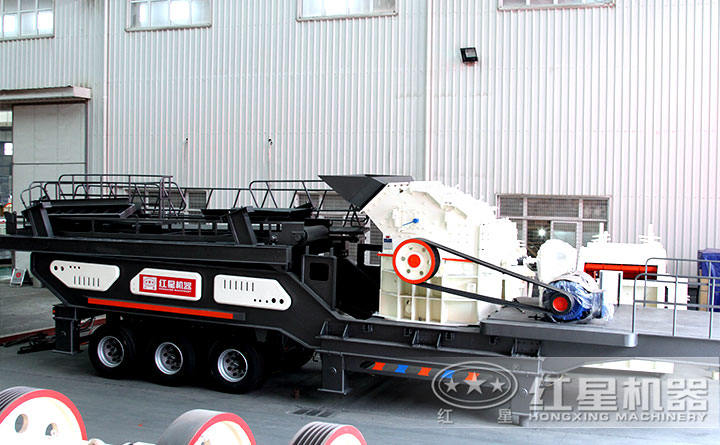 輪胎式移動破碎站+細碎機