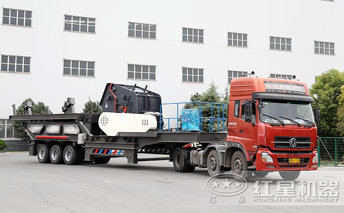 移動靈活的車載移動建筑垃圾粉碎機