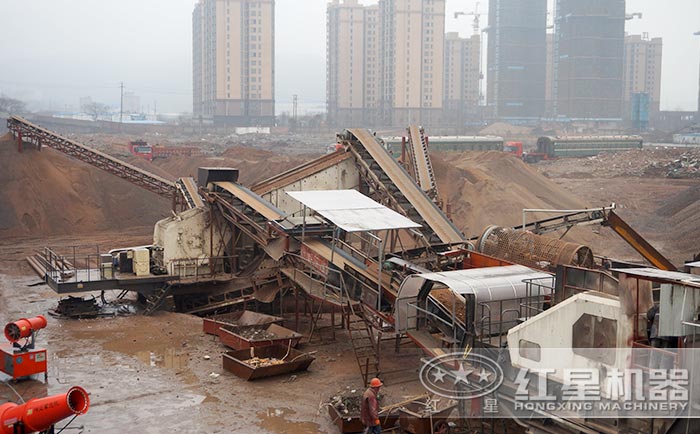 湖南株洲建筑垃圾處理現(xiàn)場