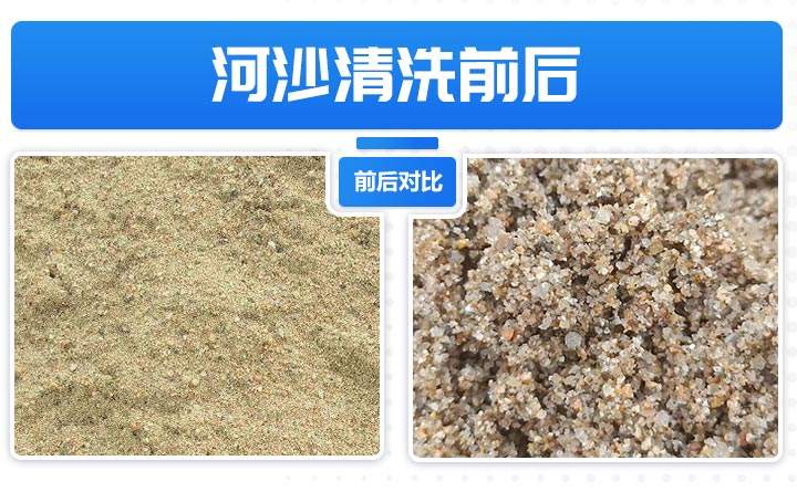 河沙清洗前后對比圖