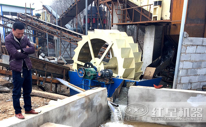 洗砂機清洗山沙現(xiàn)場