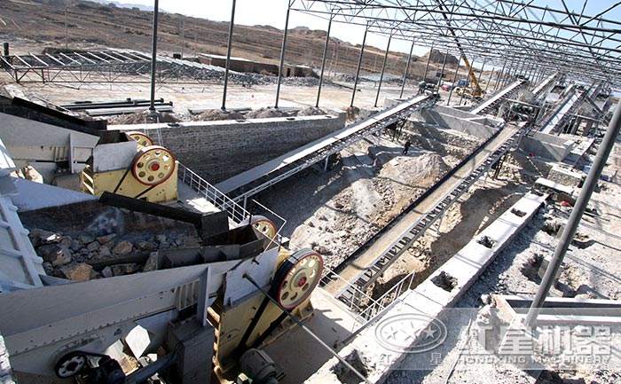 石子加工現(xiàn)場