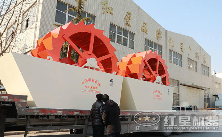 客戶到廠參觀石粉洗砂機，紅星銷售為您推薦選型