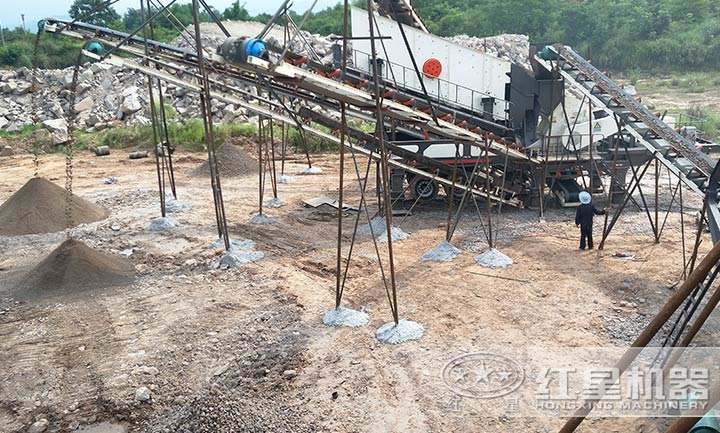 建筑垃圾破碎現(xiàn)場