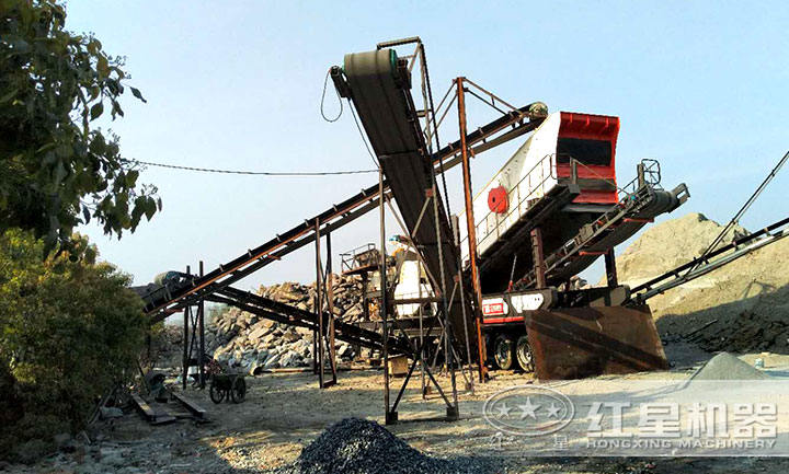 集給料、破碎、篩分于一體的移動錘破