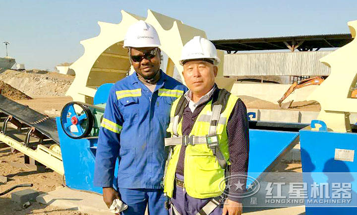 贊比亞洗砂現(xiàn)場