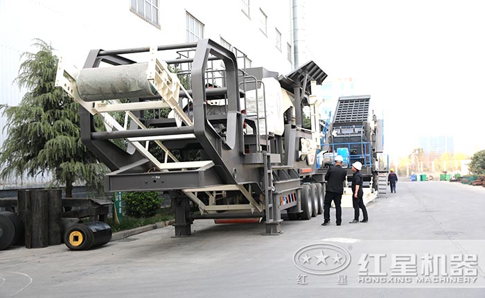 移動(dòng)碎石子機(jī)廠區(qū)