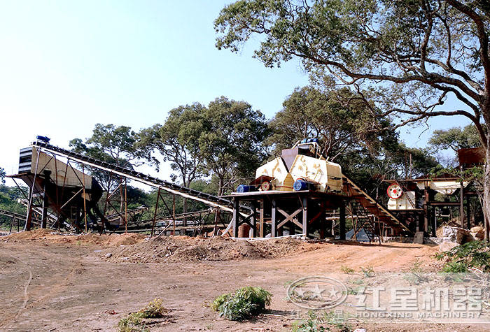 顎式破碎機(jī)+反擊破碎機(jī)