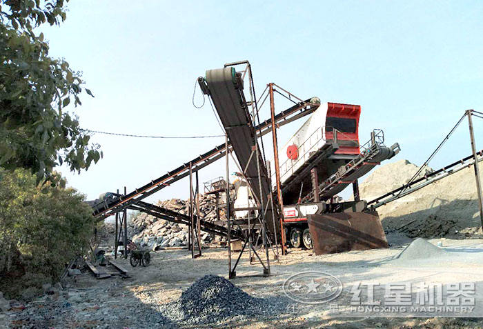 移動錘式破碎機(jī)配置的石料加工生產(chǎn)線