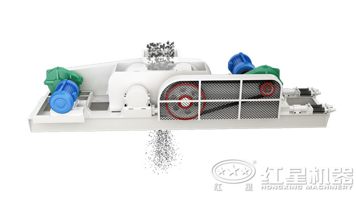 對(duì)輥制砂機(jī)制沙演示