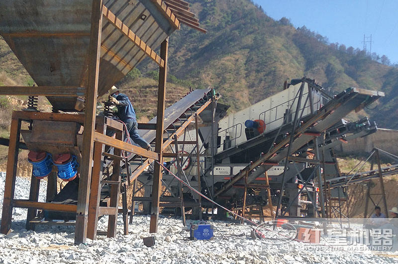 移動(dòng)式制砂現(xiàn)場