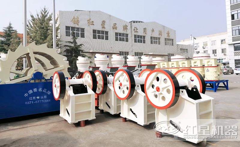 顎式粉碎石頭機(jī)廠區(qū)圖