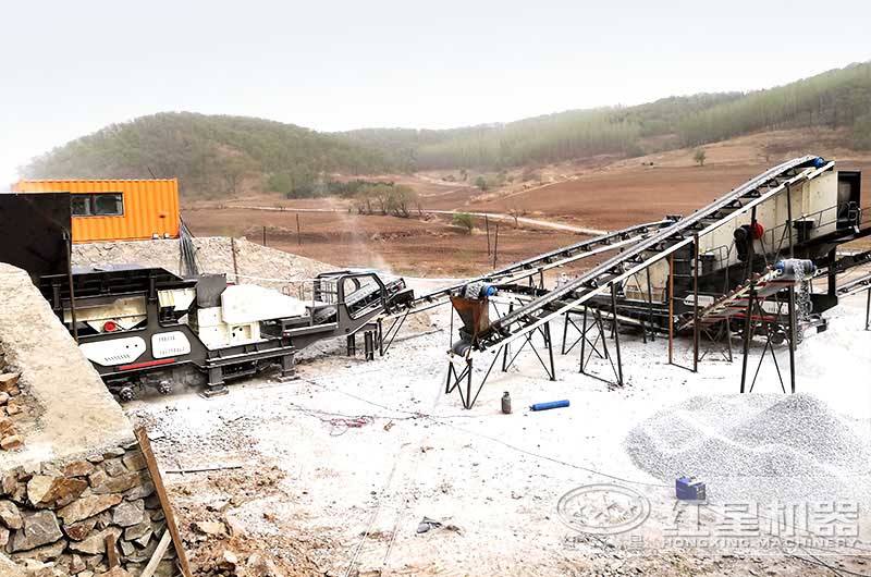 移動(dòng)制砂生產(chǎn)線現(xiàn)場(chǎng)圖片