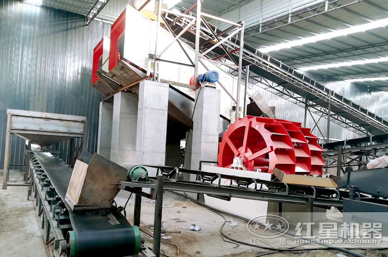 洗石機作業(yè)現(xiàn)場