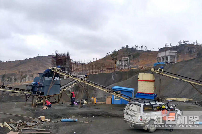 立軸制砂機(jī)作業(yè)現(xiàn)場(chǎng)