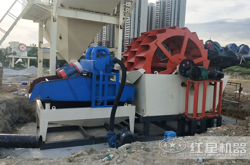 石粉洗砂作業(yè)現(xiàn)場(chǎng)